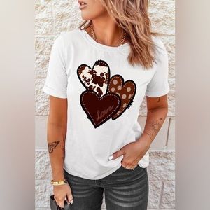 Animal Print “Love” Tee